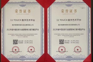11 TOUCH 数字艺术荣获2022年度中国投资行业最具影响力数字藏品平台